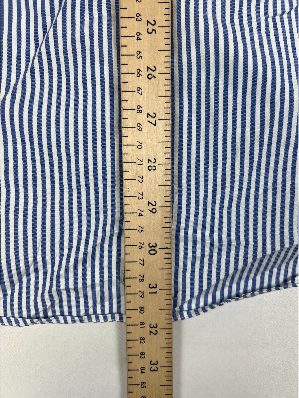 Ralph Lauren Men 15-35 Yarmouth Button Down Shirt Blue White Striped Cotton - Picture 10 of 11